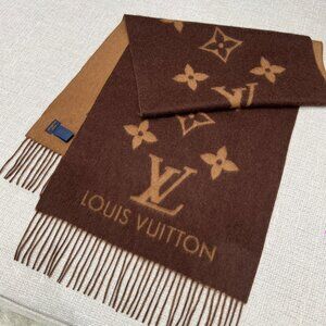 Louis Vuitton Brown and Tan Soft Scarf